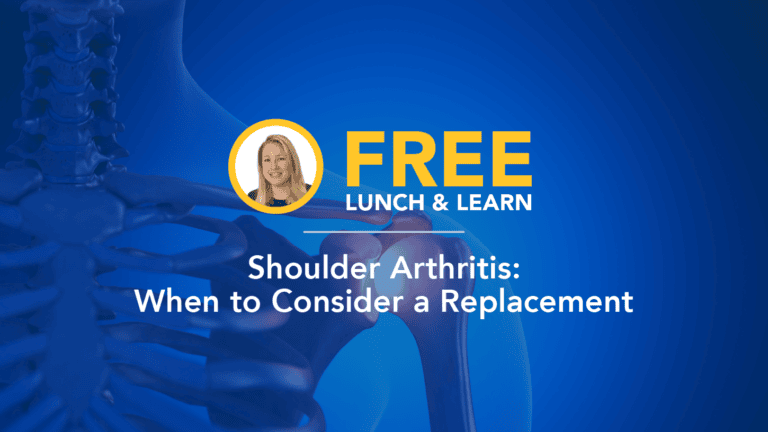 Shoulder Arthritis – When to Consider a Replacement